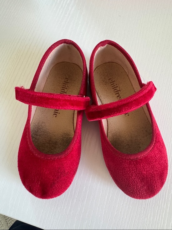 Childrenchic Other - Children’s Red Velvet Mary Jane Dress Shoes